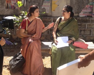 Scene from Proud Mothers shooting in Hyderabad. 17 January 2013.