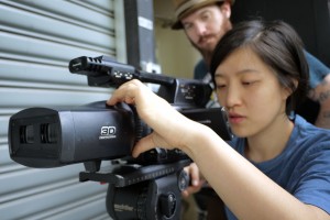 NYU Tisch Asia students learn the 3D ropes during a workshop at the Singapore campus 23 Feb 2013.