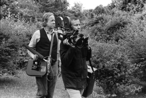 Albert Maysles (right) with his brother David, in the 1970s.